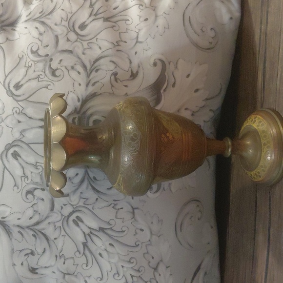 INDIA SOLID BRASS VASE Vintage - Picture 10 of 10